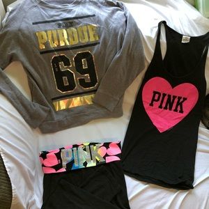 PINK bundle! Tank, Crew Neck, Capri Yoga